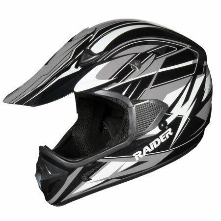 RAIDER Helmet, Rx1 Adult Mx - Blk/Sil -S 2121913